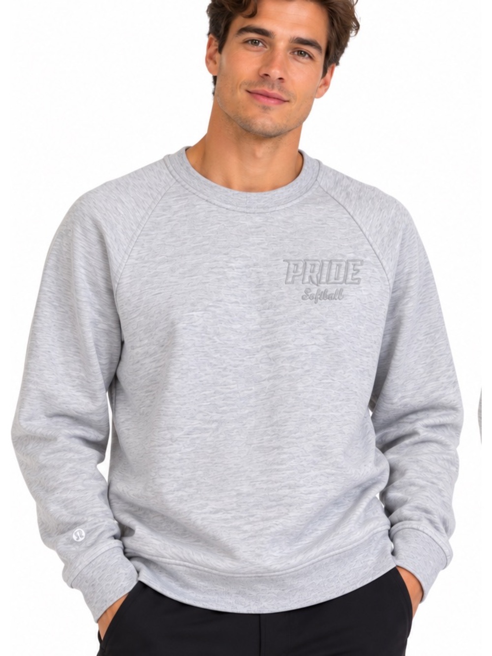 NWT Lululemon City Sweat Crew Softball Sweatshirt Heather Gray French Terry M